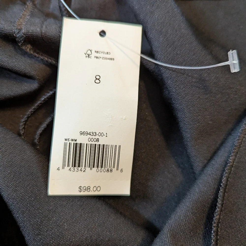 Banana Republic Black Short Sleeve Pullover Dress Size 8 BNWT